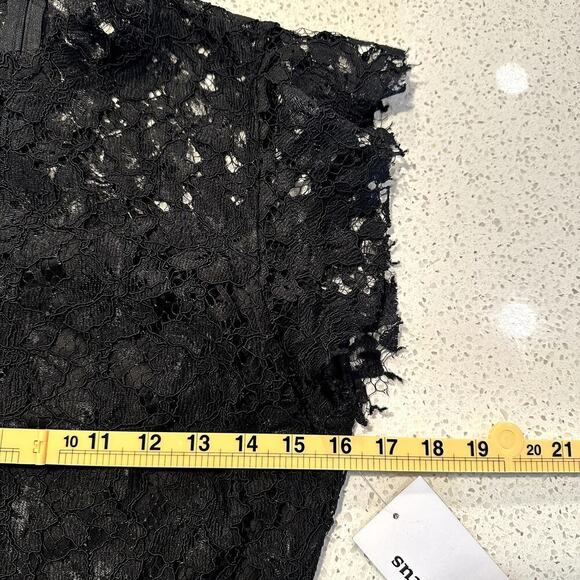 En Focus Studio Black Floral Lace Sheath Dress NWT Size 6 Cocktail Formal Midi - Picture 6 of 9